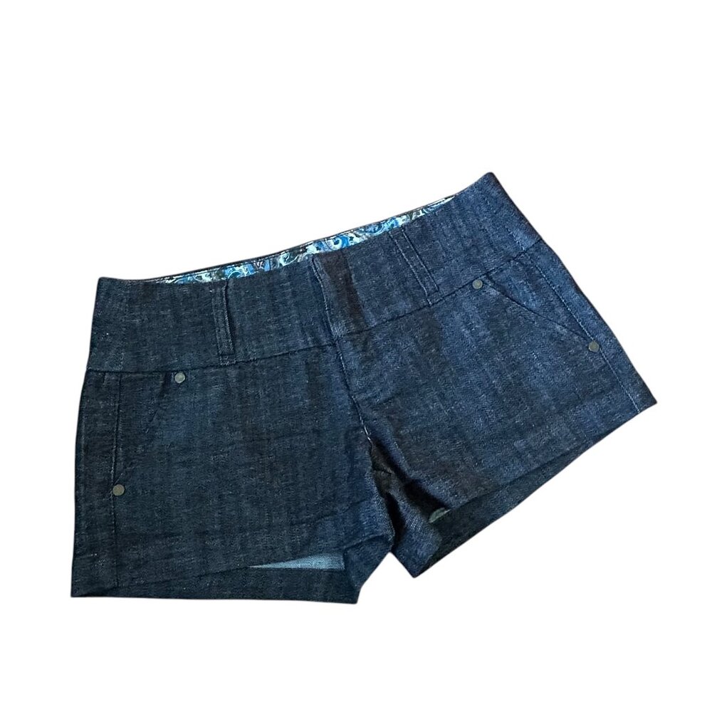 Kismet Womens Dark Wash Jean Denim Shorts Size 4 Festival Event Summer Spring
